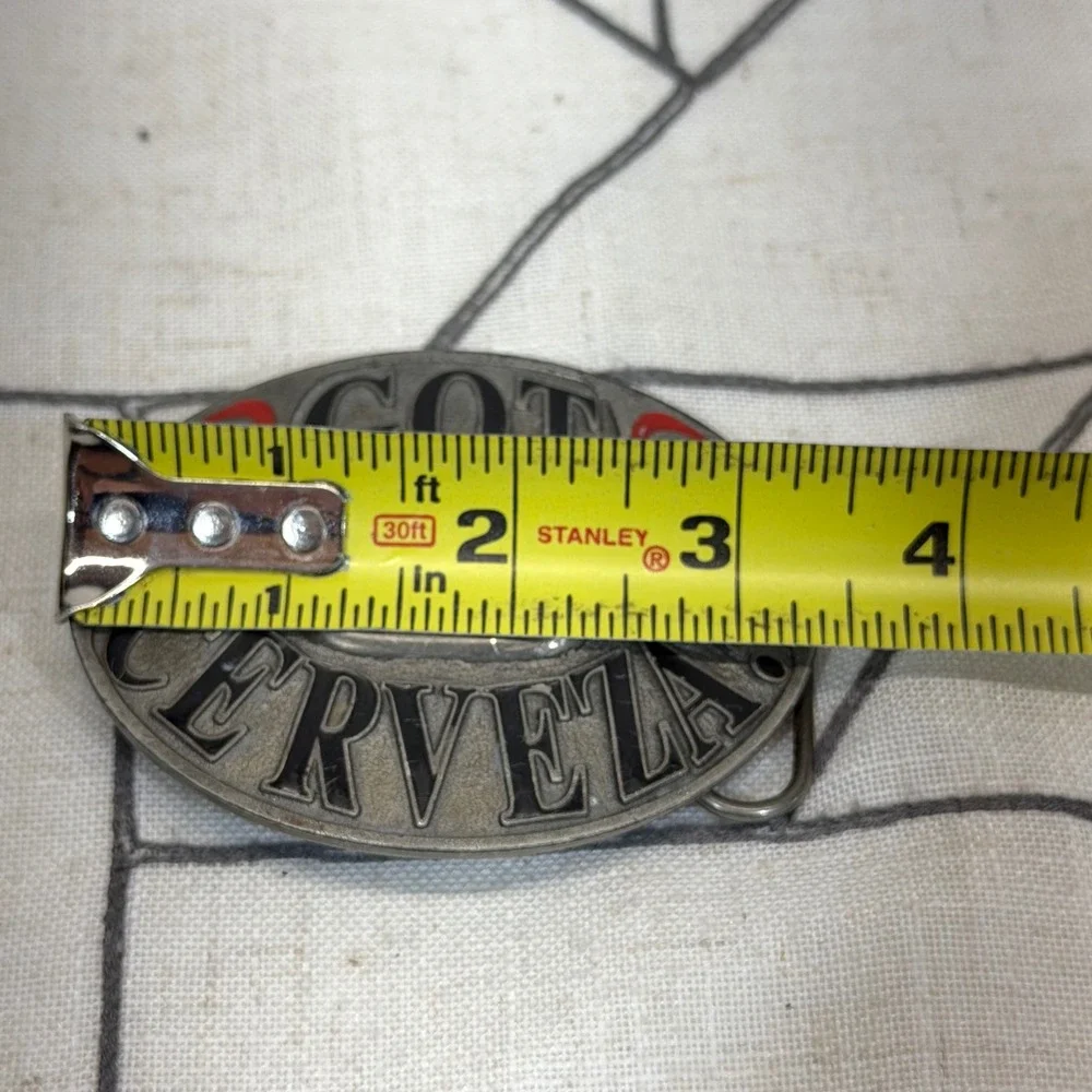 Bergamot Belt Buckle OS Silver Got Cerveza Bottle Opener Vintage 2004 J-259
